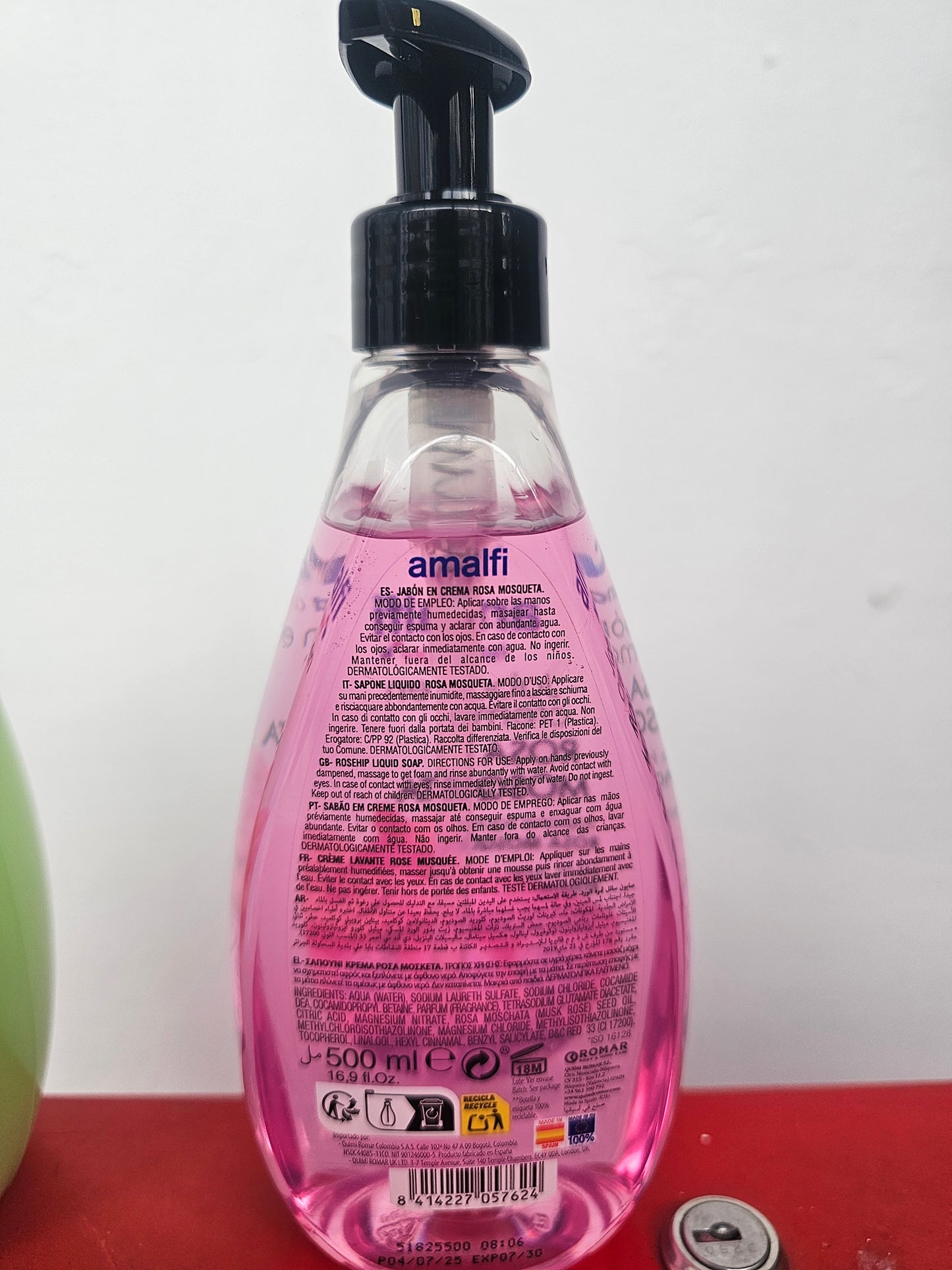 Amalfi Hand Soaps With Pump Lid, various scents