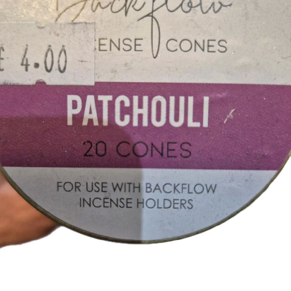 Backflow Incense Cones - Patchouli Scent - 20 Cones for Backflow Incense Holders - Aromatic Fragrance Set Scented