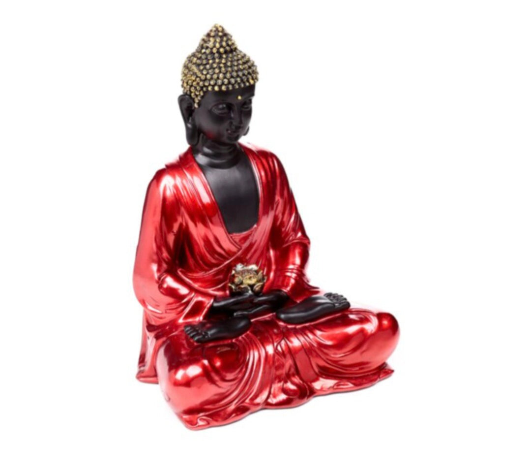 Red, Black & Gold Thai Buddha Contemplation