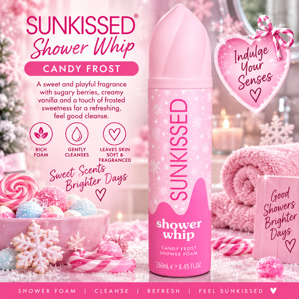 Sunkissed candy frost  shower foam 250ml