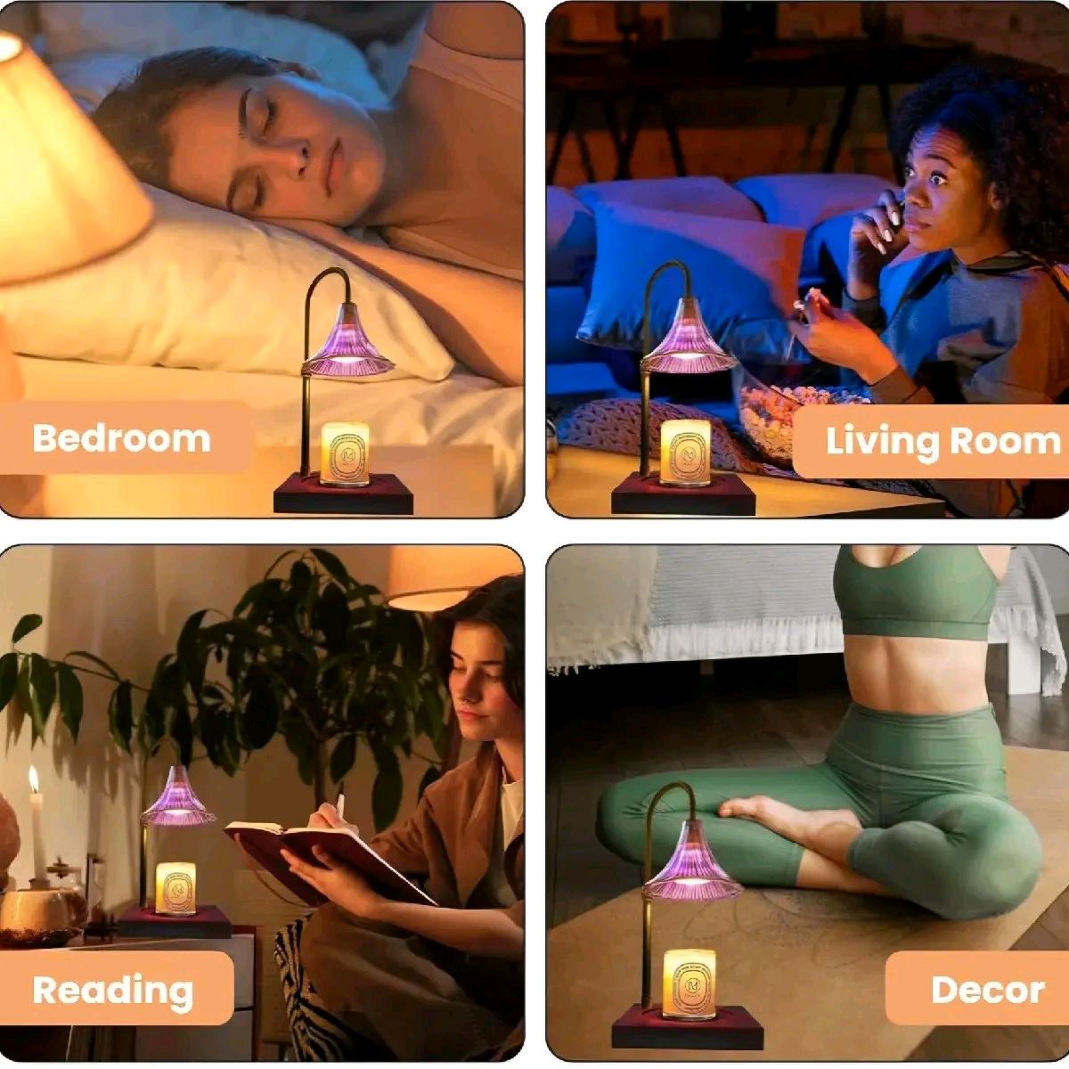 purple Candle Warmer Lamp for Home