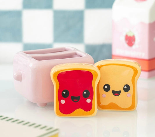 Kawaii Toast Salt and Pepper Shakers