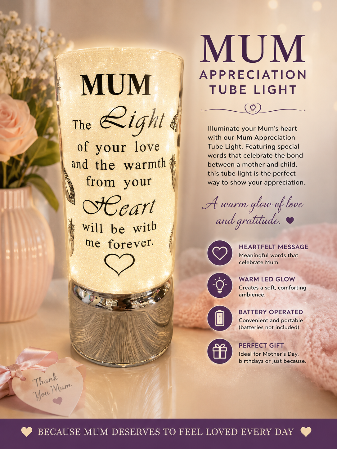 Mum Appreciation Tube Light