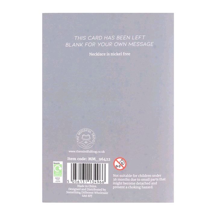 Clear Quartz Crystal Necklace Greeting Card