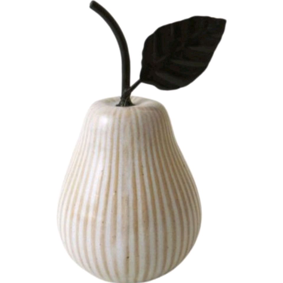 Porcelain Pear Deco, 12cm Decorative Ornaments Fruit - Home Decor - Plants