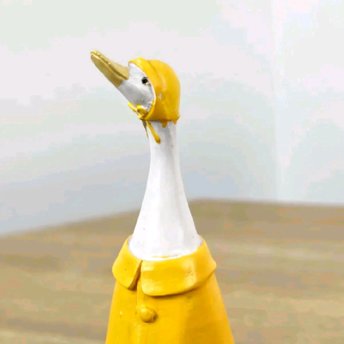 Set of 2 Resin Raincoat Duck Ornaments