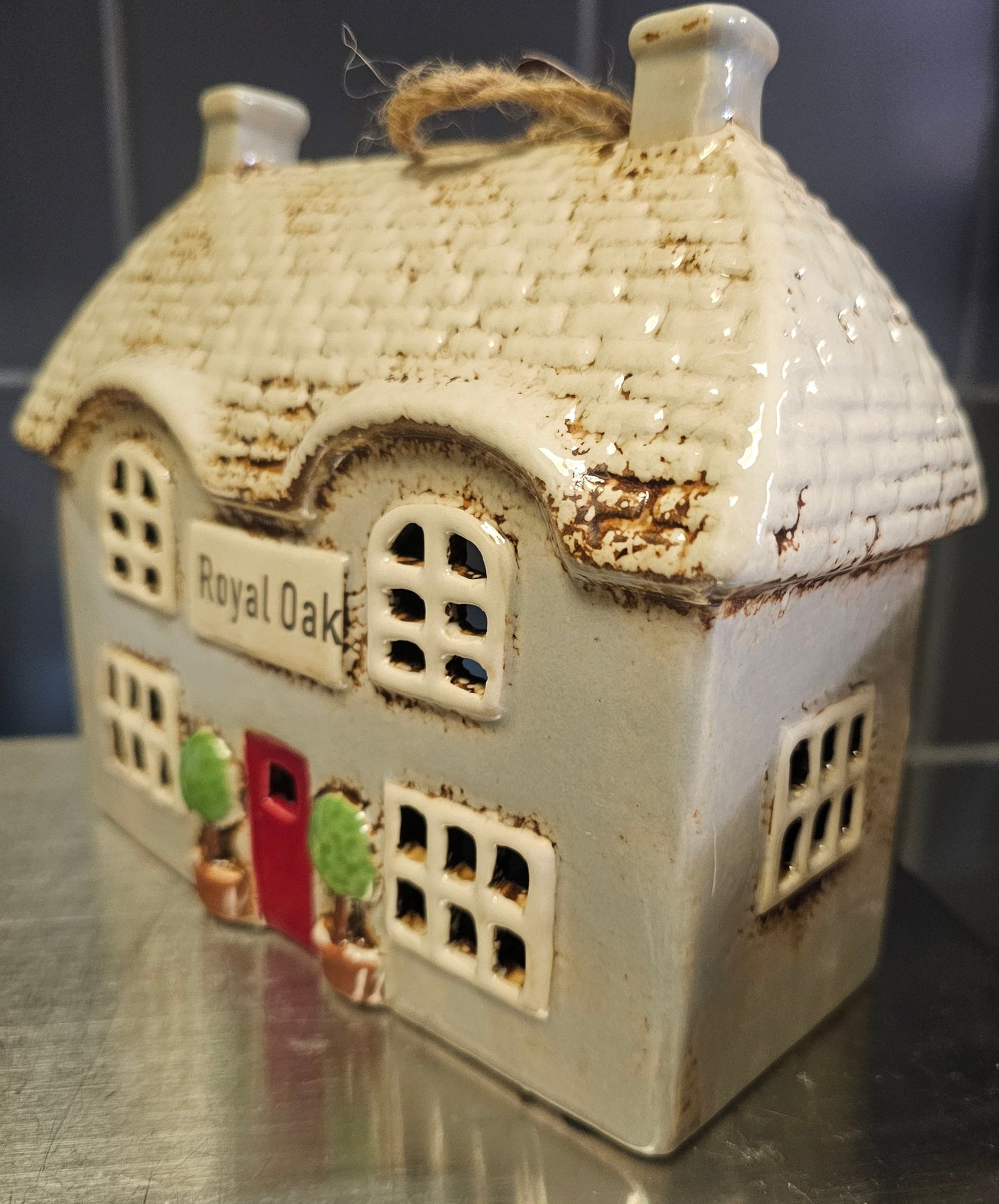 Village Pottery Royal Oak Pub Tealight Holder