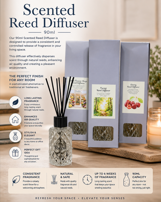 90ml Scented Reed Diffuser for home fragrance