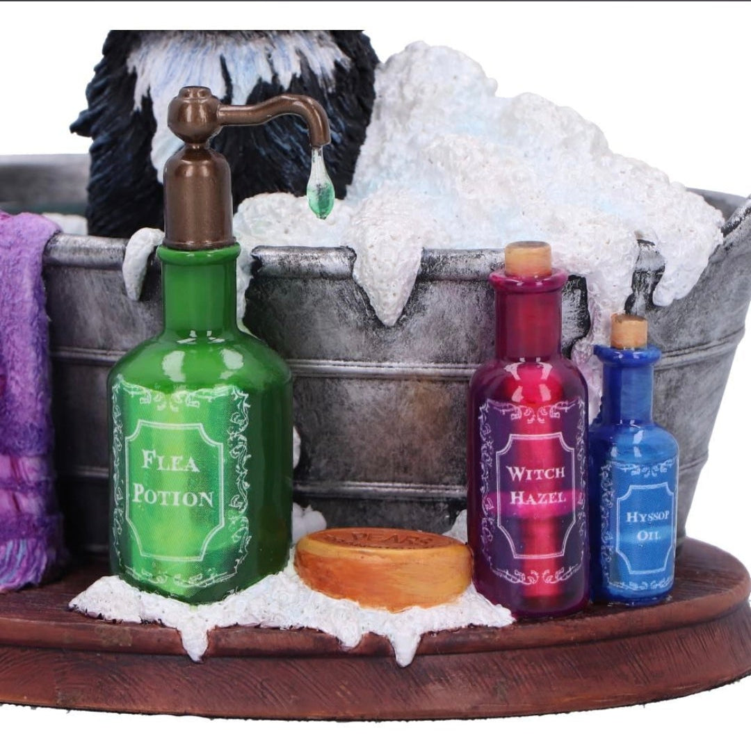 Black Cat Bath Time Figurine by Lisa Parker 13.5cm