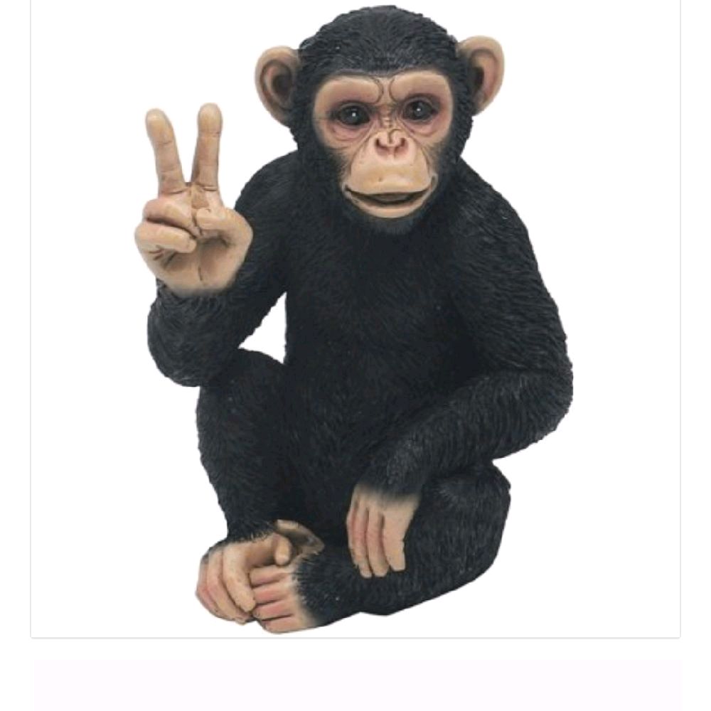 Peace Out Cheeky Monkey Figurine for Home Decor and Gift Ornaments Nature Friend