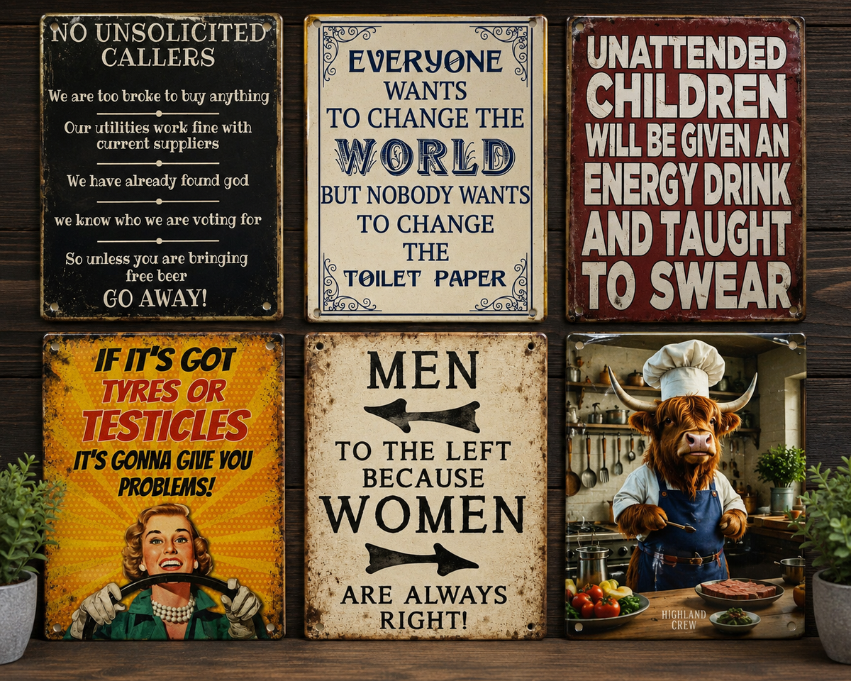 Metal Signs - 20cm Decor Hanging
