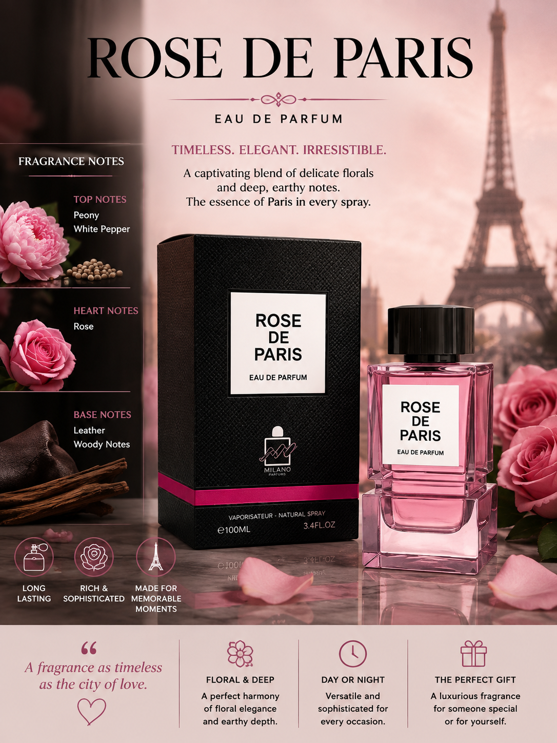 Rose De Paris by Milestone Perfumes 100ml