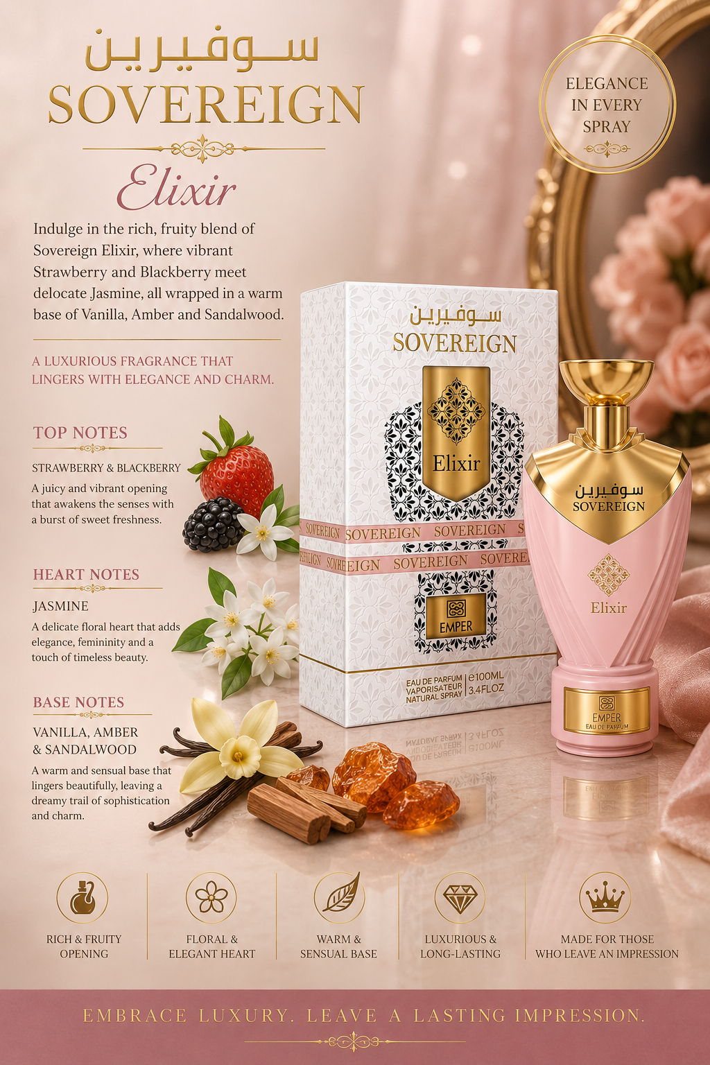 Emper Sovereign Elixir Eau De Parfum 100ml