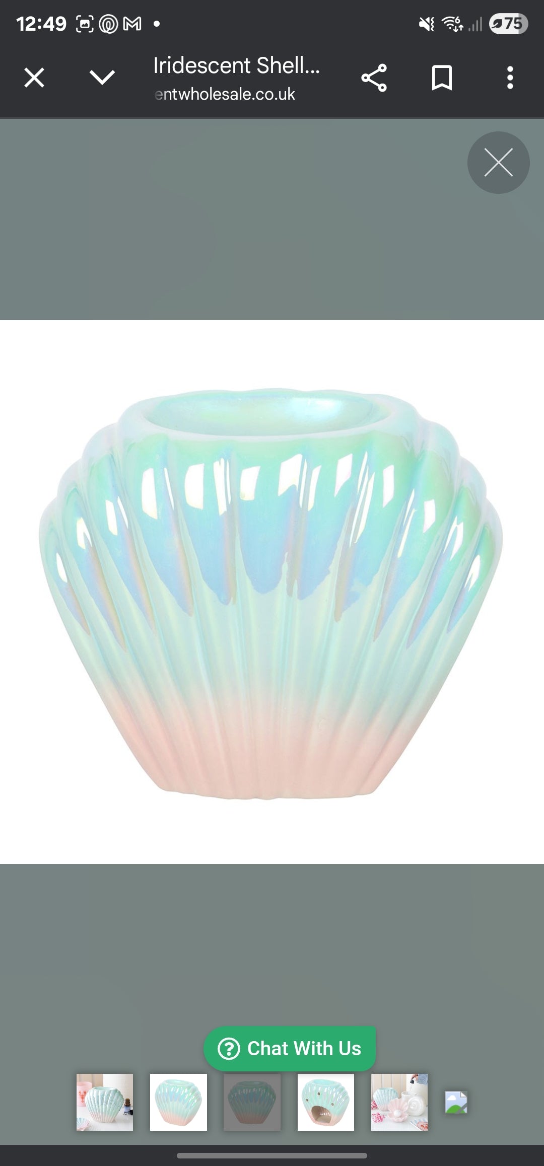 Iridescent Shell Oil Burner