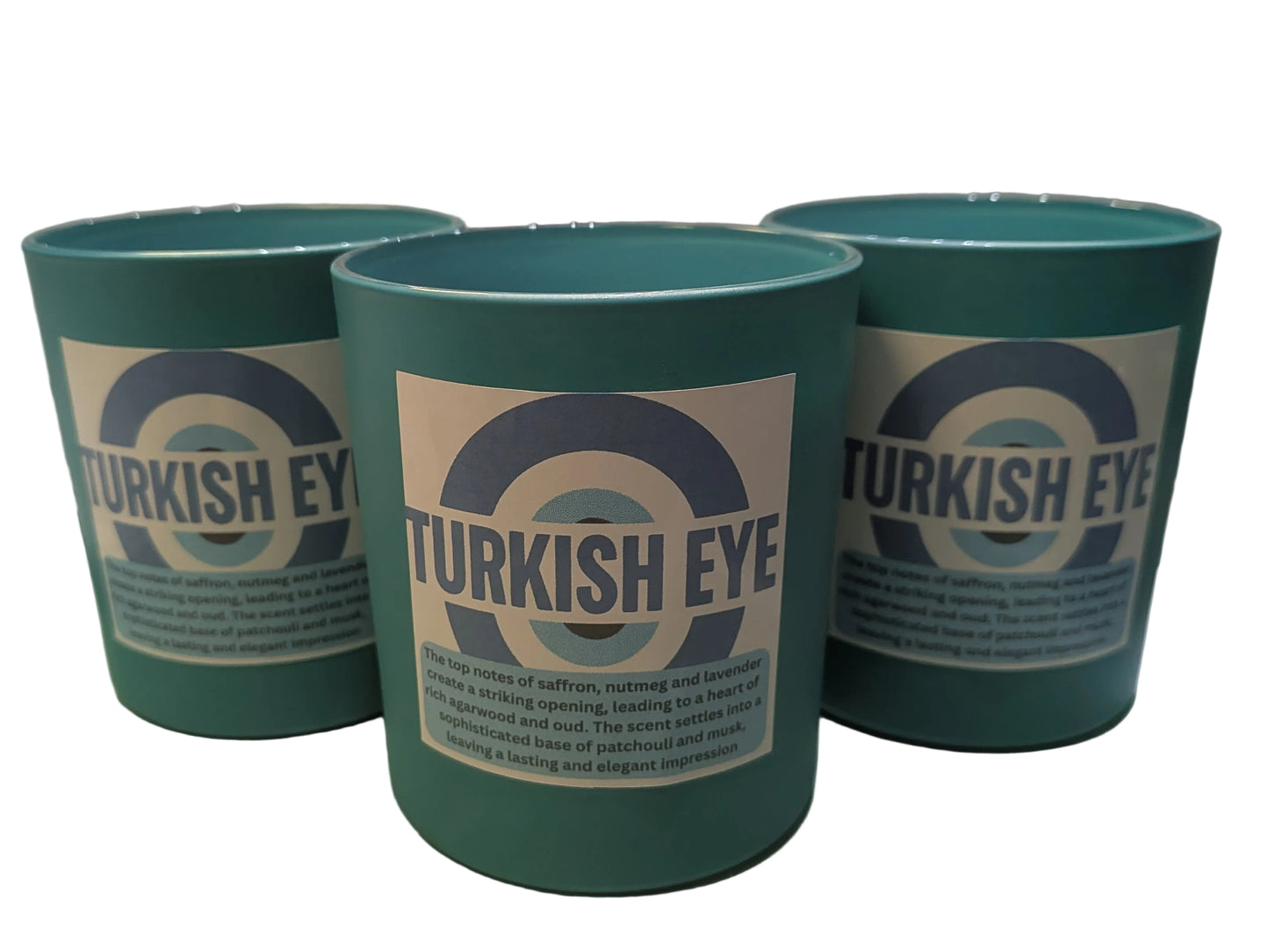 Turkish Eye Wooden Wick Candle