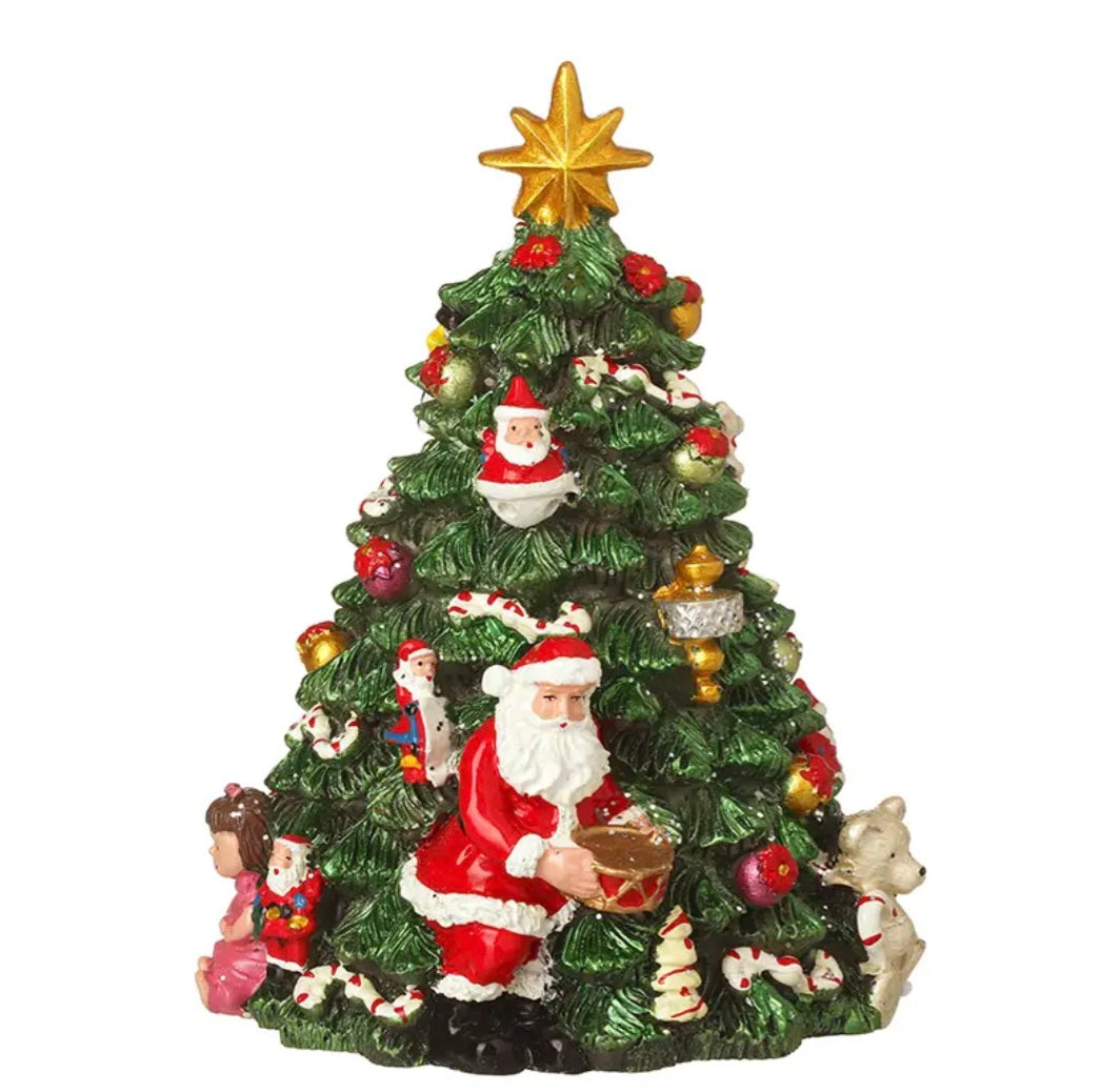 Christmas -Music Revovling tree with santa