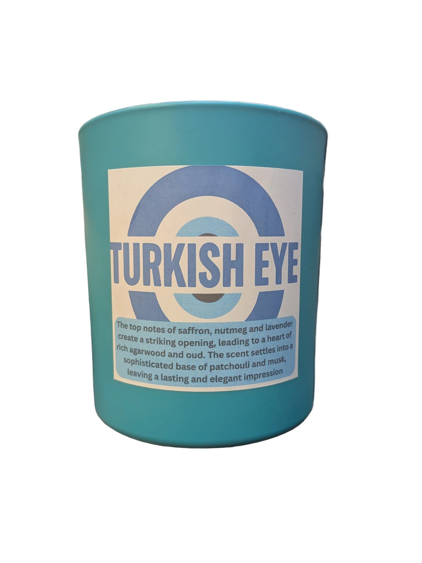 Turkish Eye Wooden Wick Candle