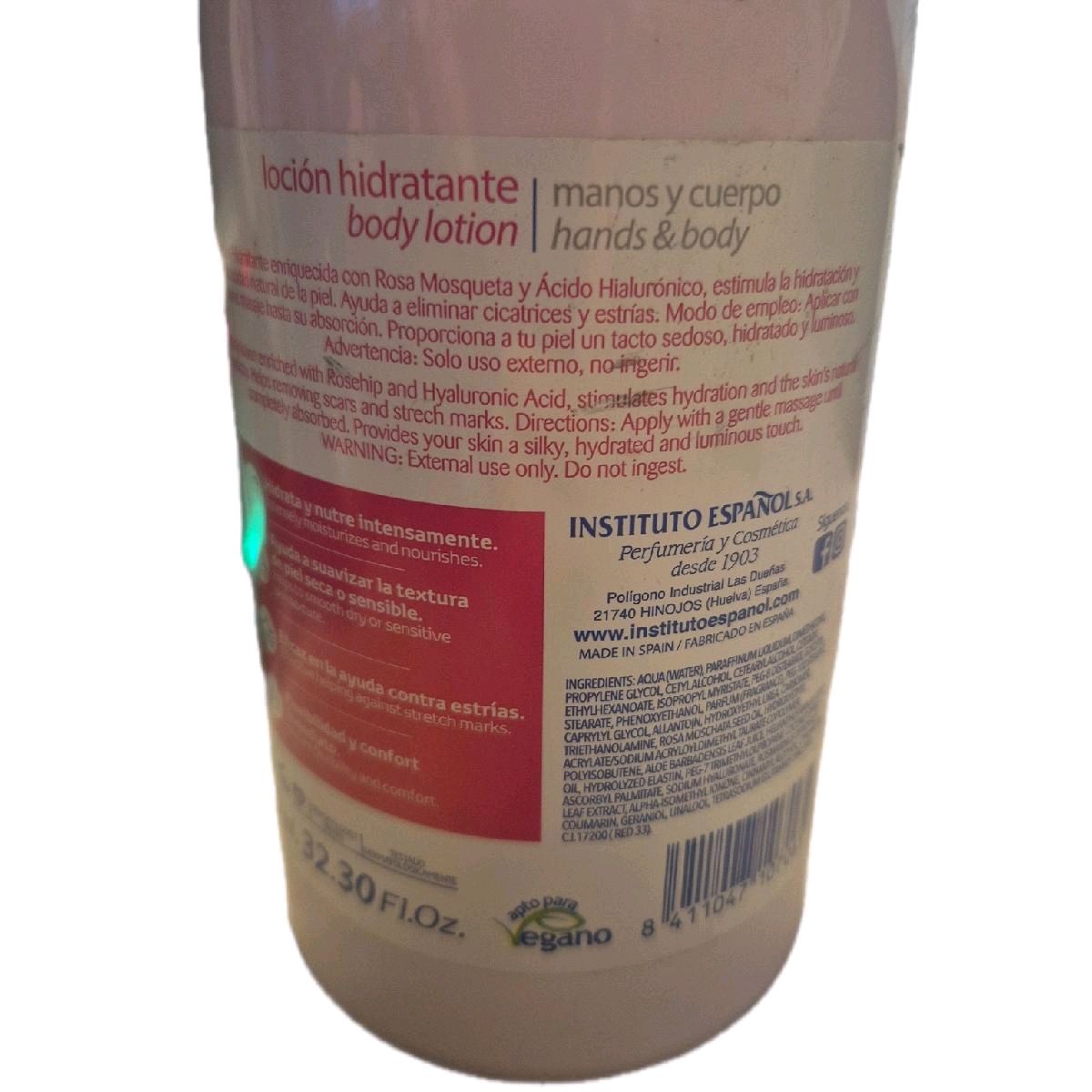 Instituto espanol rosa mosqueta hydrating body lotion 950ml Moisturizing Moisturizer