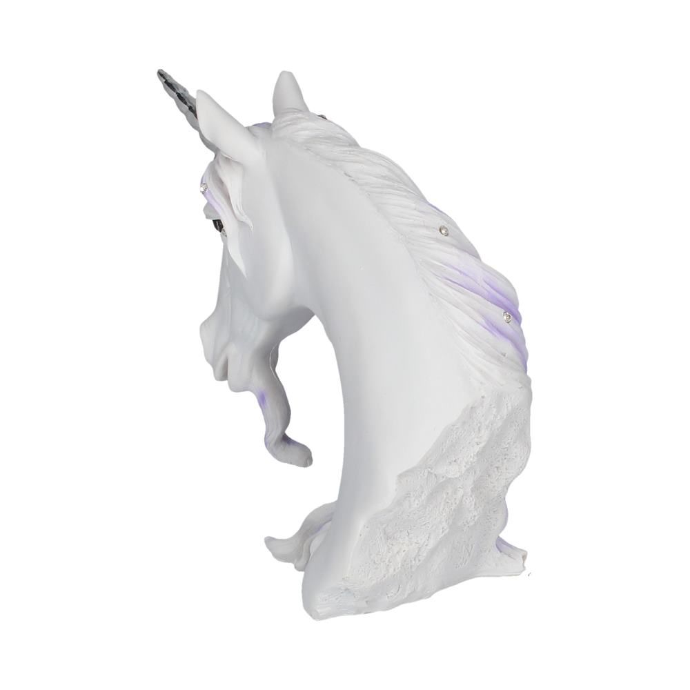 Jewelled Magnificence Small White Unicorn Bust Ornament 15cm