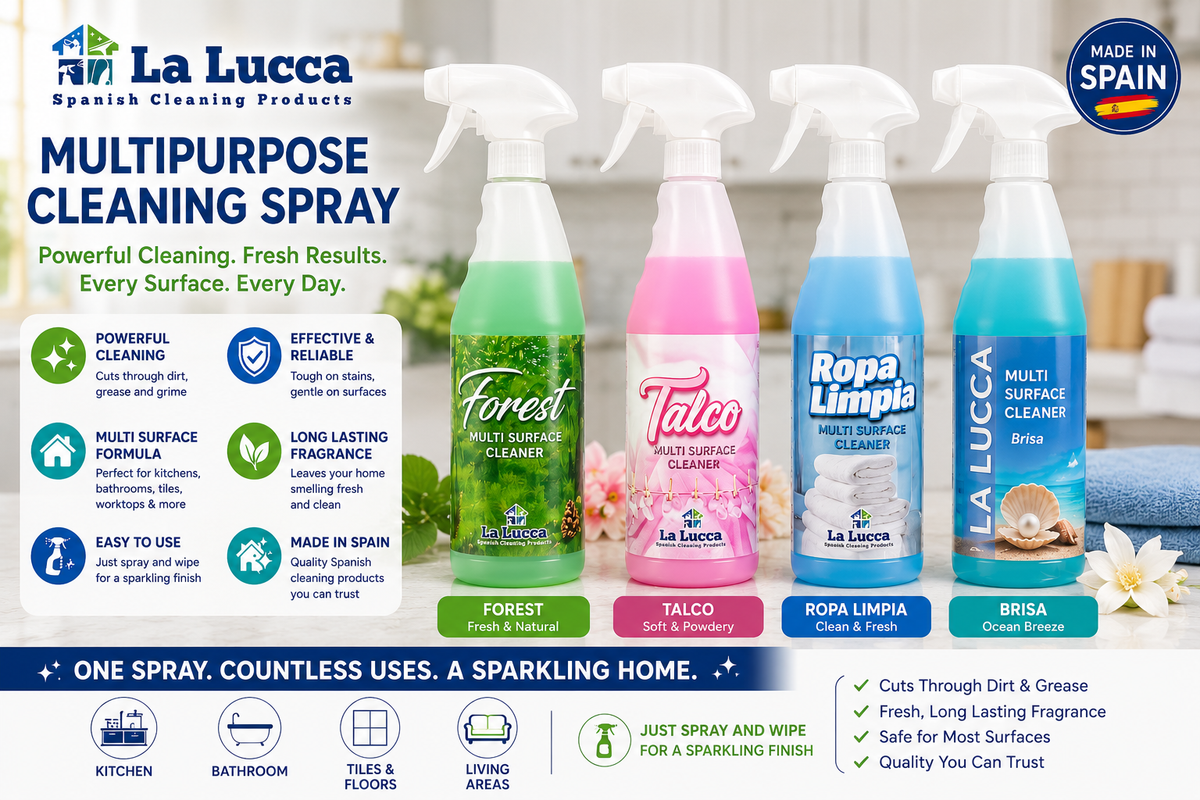 La Lucca Spanish Multipurpose Household Cleaning Spray various scents