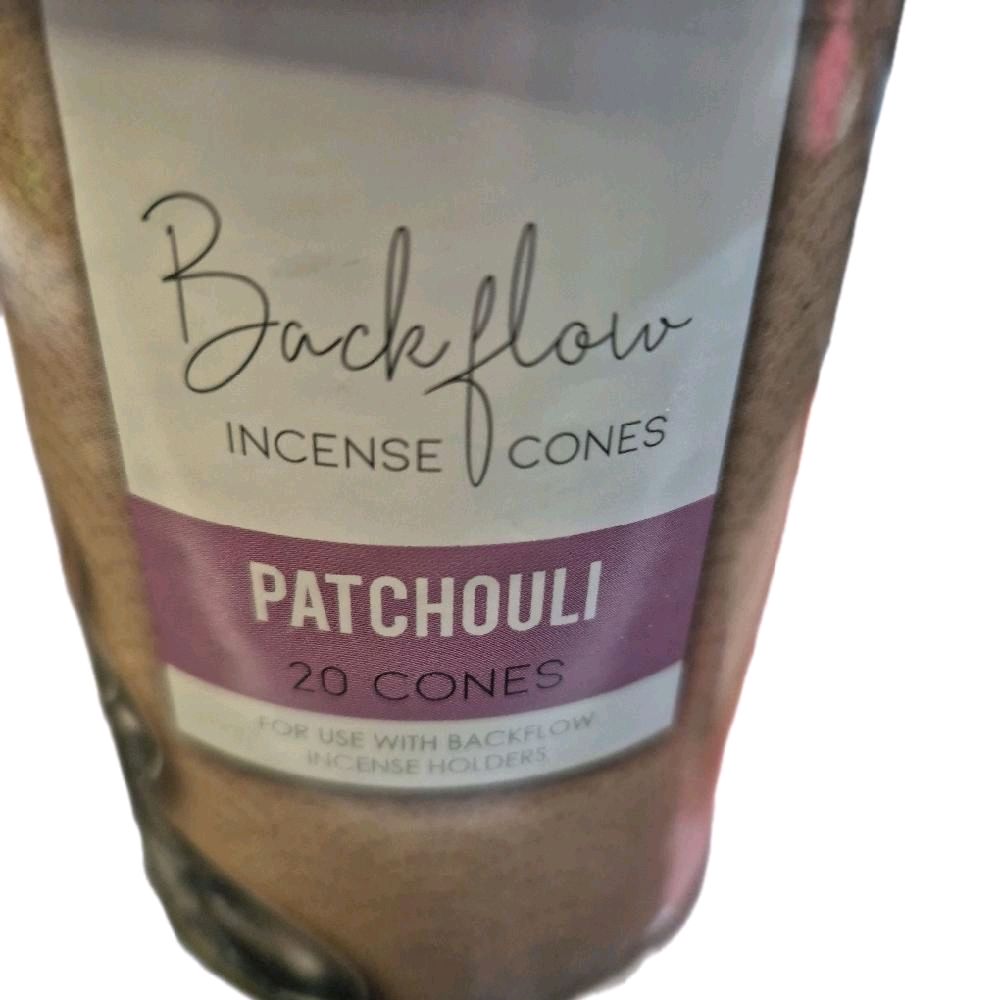 Backflow Incense Cones - Patchouli Scent - 20 Cones for Backflow Incense Holders - Aromatic Fragrance Set Scented
