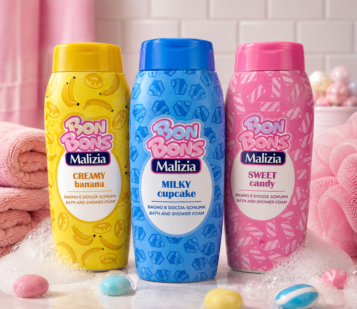 Malizia Bon Bons Bath and Shower Foam
