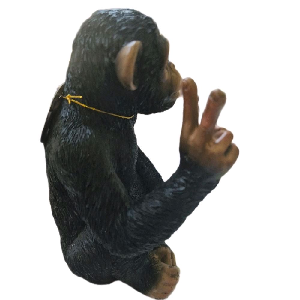 Peace Out Cheeky Monkey Figurine for Home Decor and Gift Ornaments Nature Friend