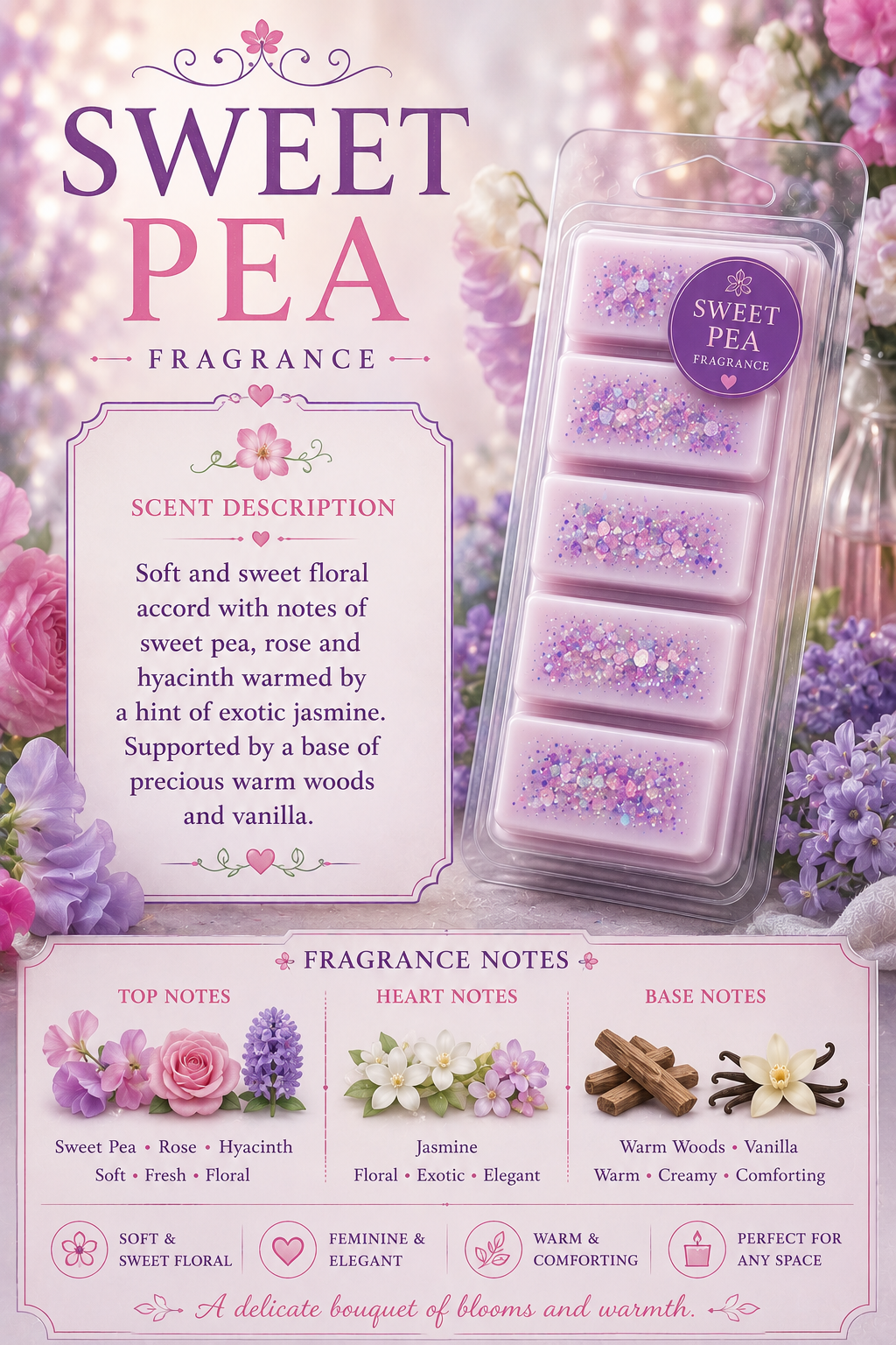 Wax Melt Bars for Home Fragrance 50g