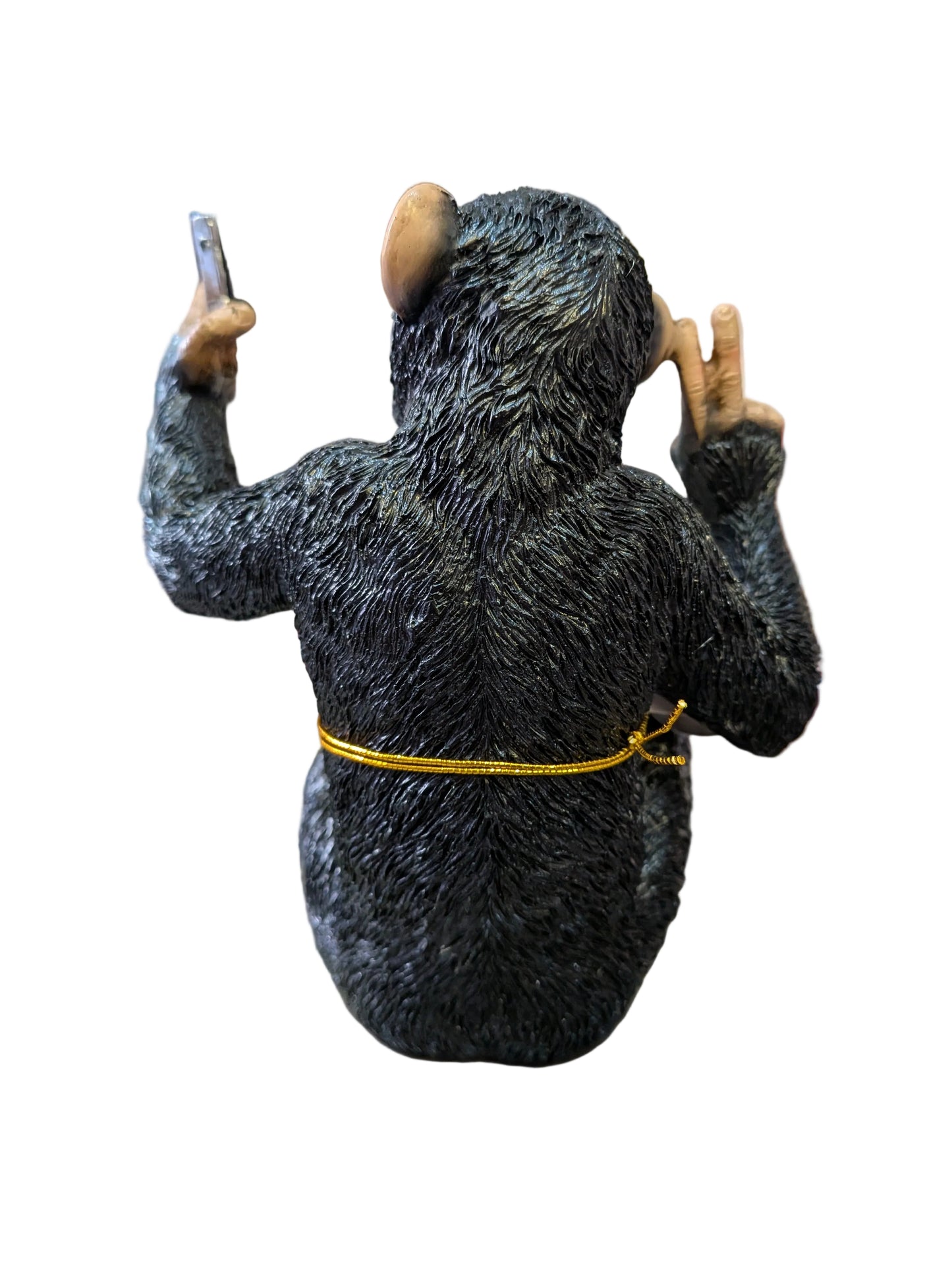 Cheeky Monkey Peace Selfie Statue