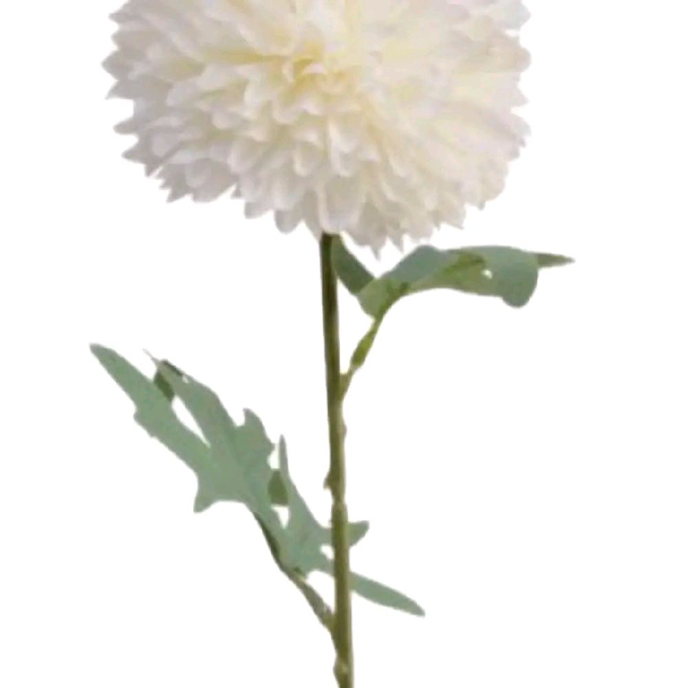 Decorative White Hydrangea Flower on Stem, 60cm