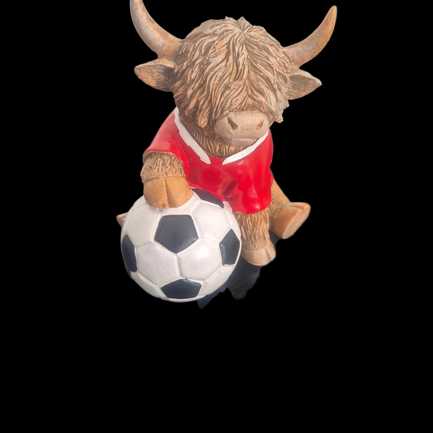 Highland cow red football