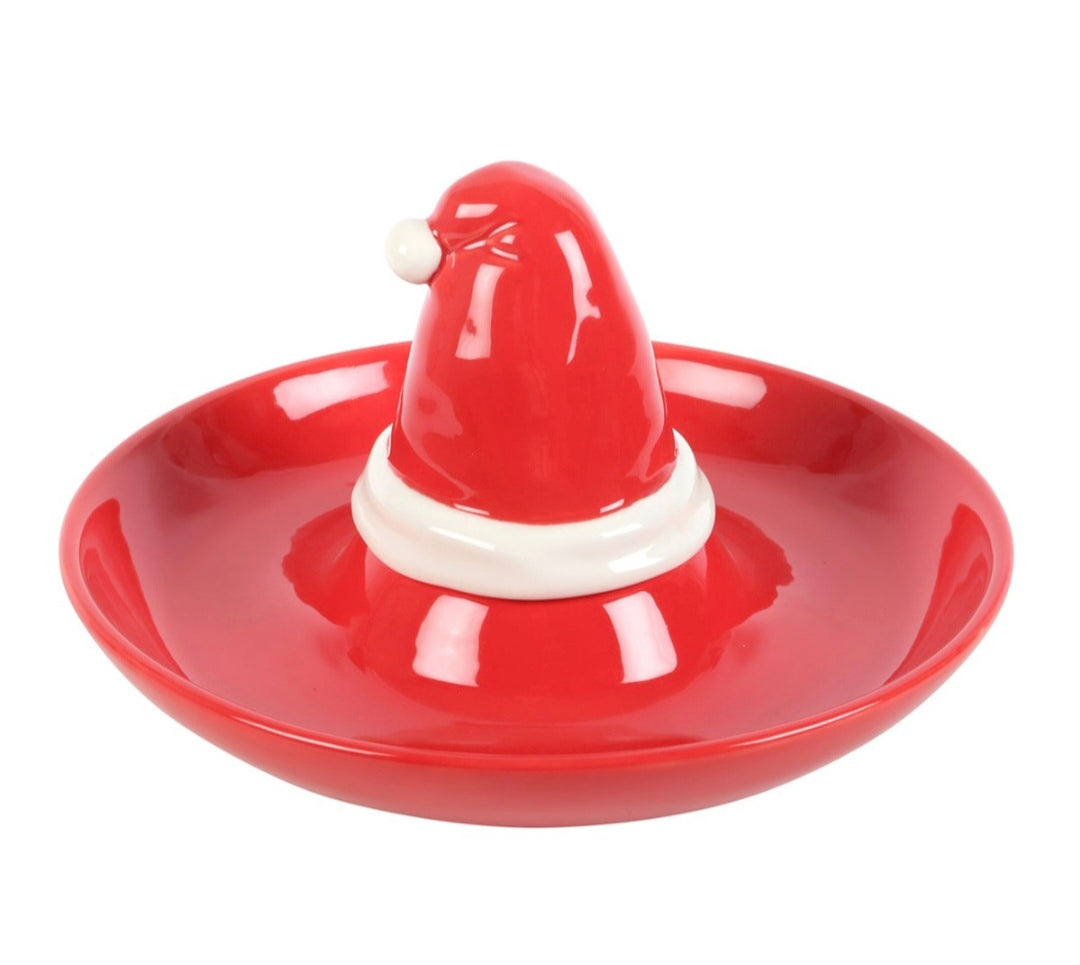 Red Santa Hat Chip and Dip Serving Dish