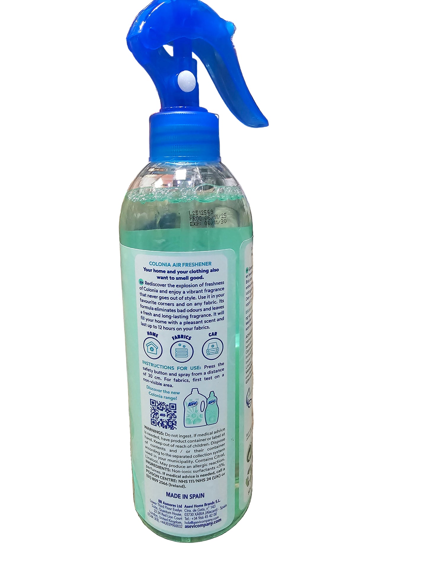 Asevi Fresh Colonia Air Freshener Home and Fabrics