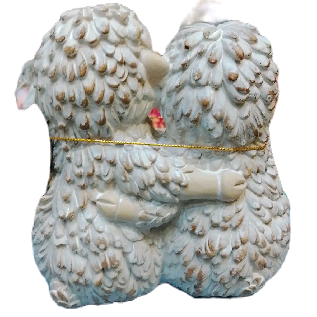 Country Life Shaggy Sheep Statues, Set of 2 Designs for Home Decor