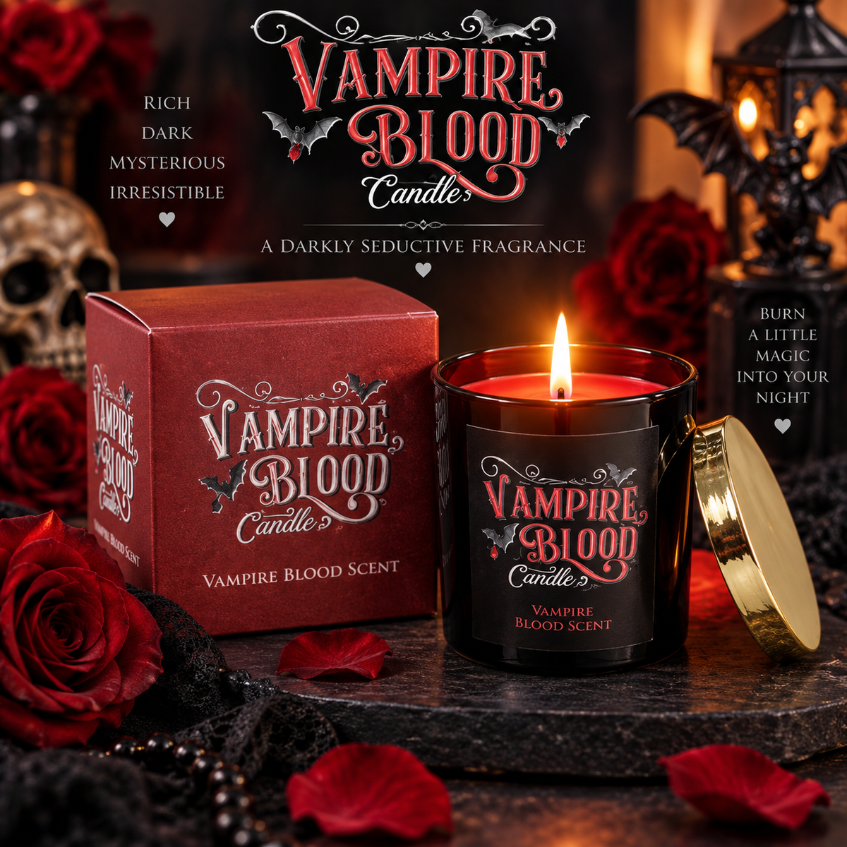 Vampire blood candle