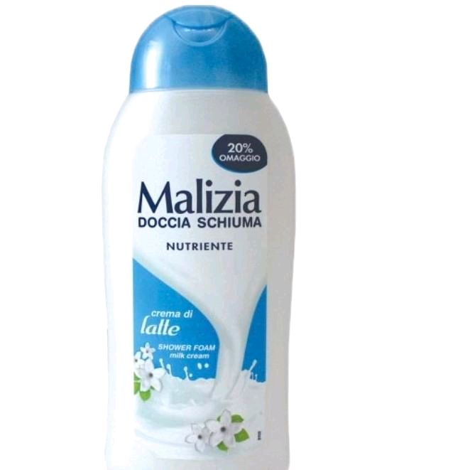 Malizia Crema Di Latte Shower Bath Gel 300ml - Milk Scented Body Wash for Your Relaxation Body Care Cleansing Aroma Hydrating Cream Daily Cleanser