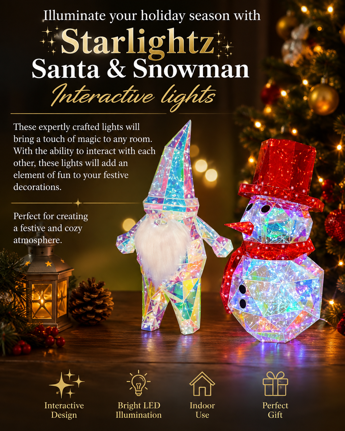 Starlightz Santa and Snowman Interactive lights