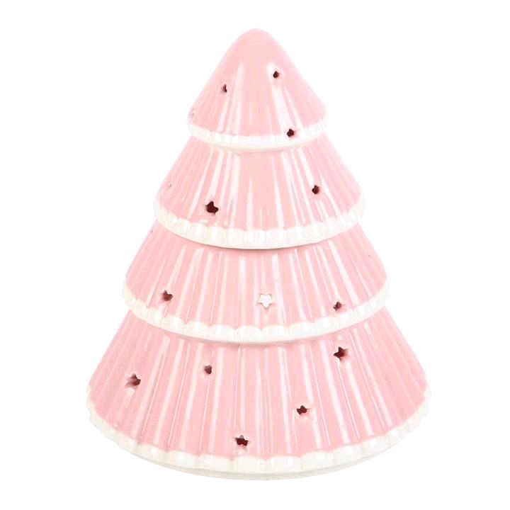 Pink Christmas Tree Wax Burner | Home Fragrance Decor Aroma