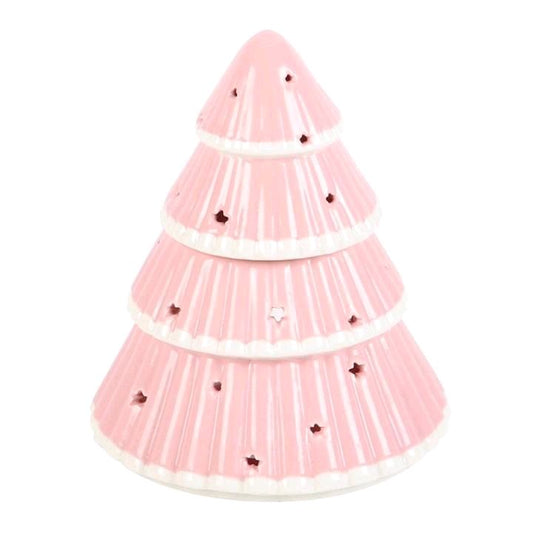 Pink Christmas Tree Wax Burner | Home Fragrance Decor Aroma