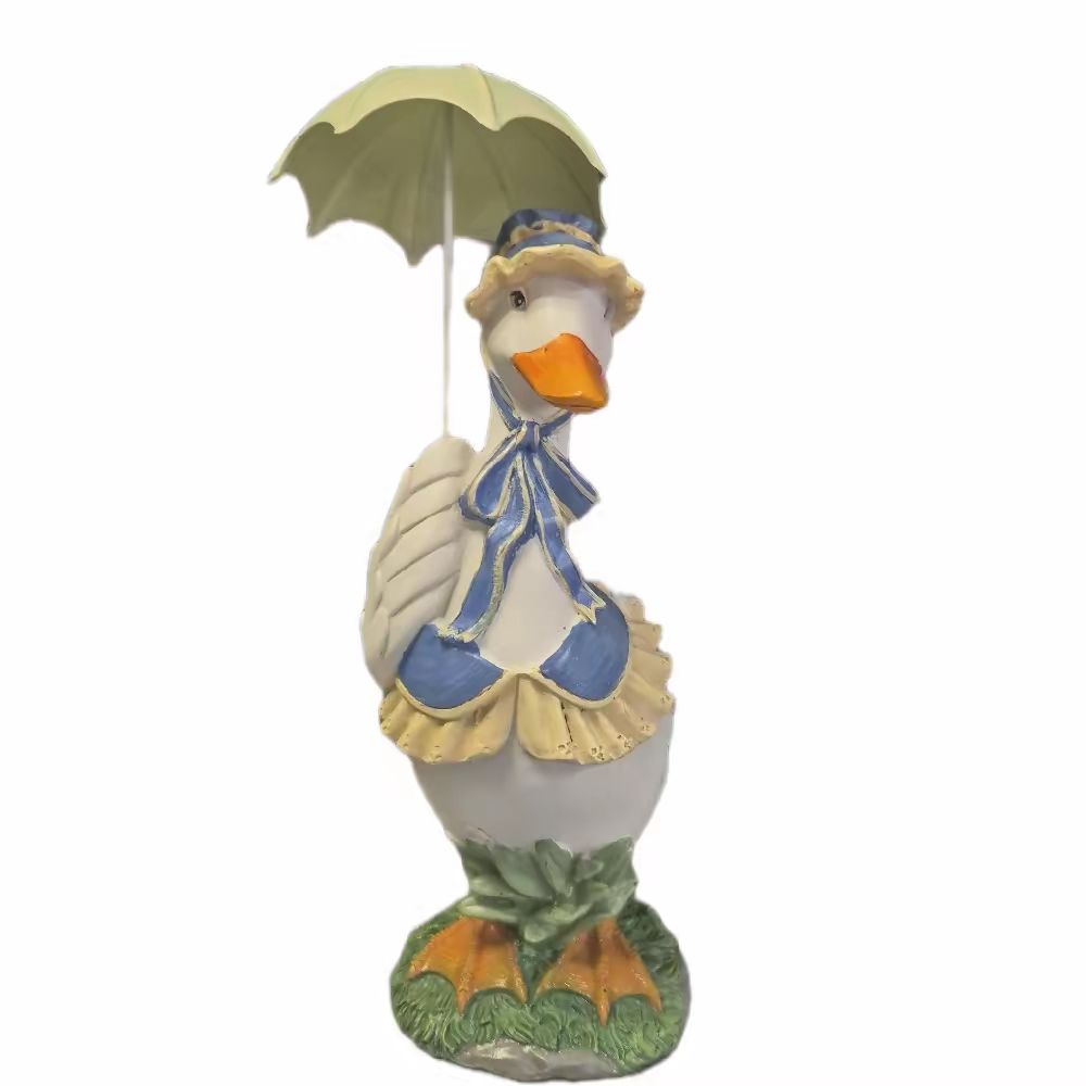 Lady Duck in Bonnet with Umbrella