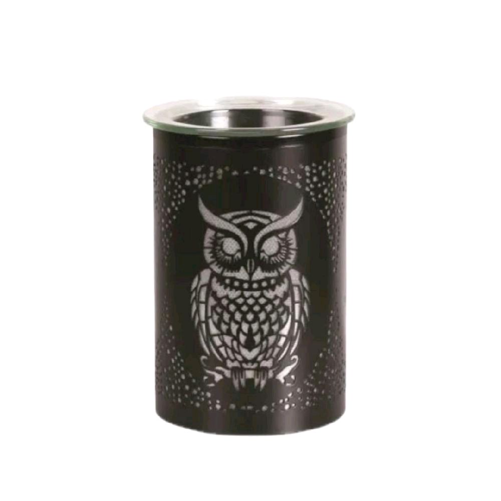 LED wax / oil  Melter Owl Black 12cm Decor Fragrance Freshener decorative