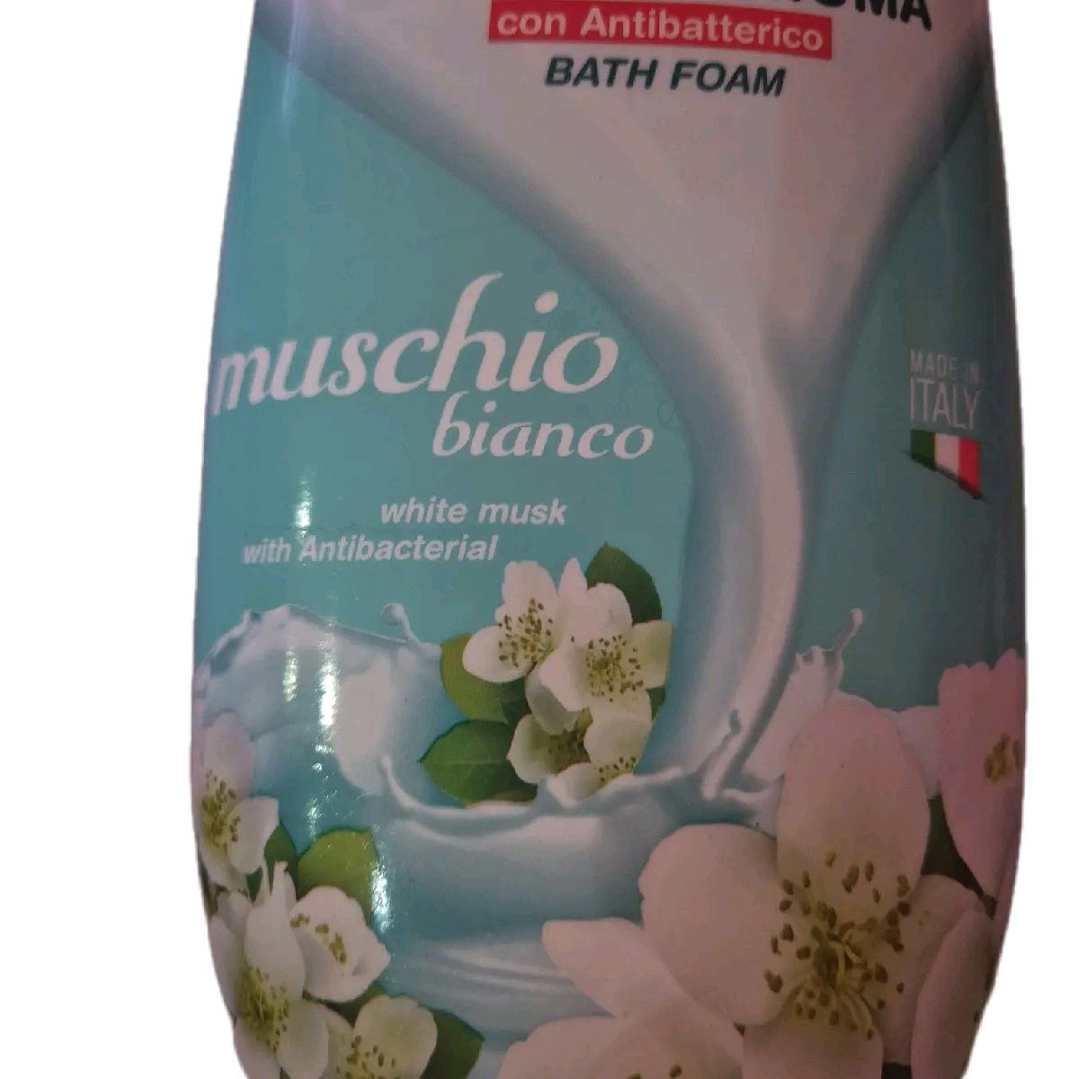 Malizia Italian Bath Foam 1litre in white musk with antibacterial properties