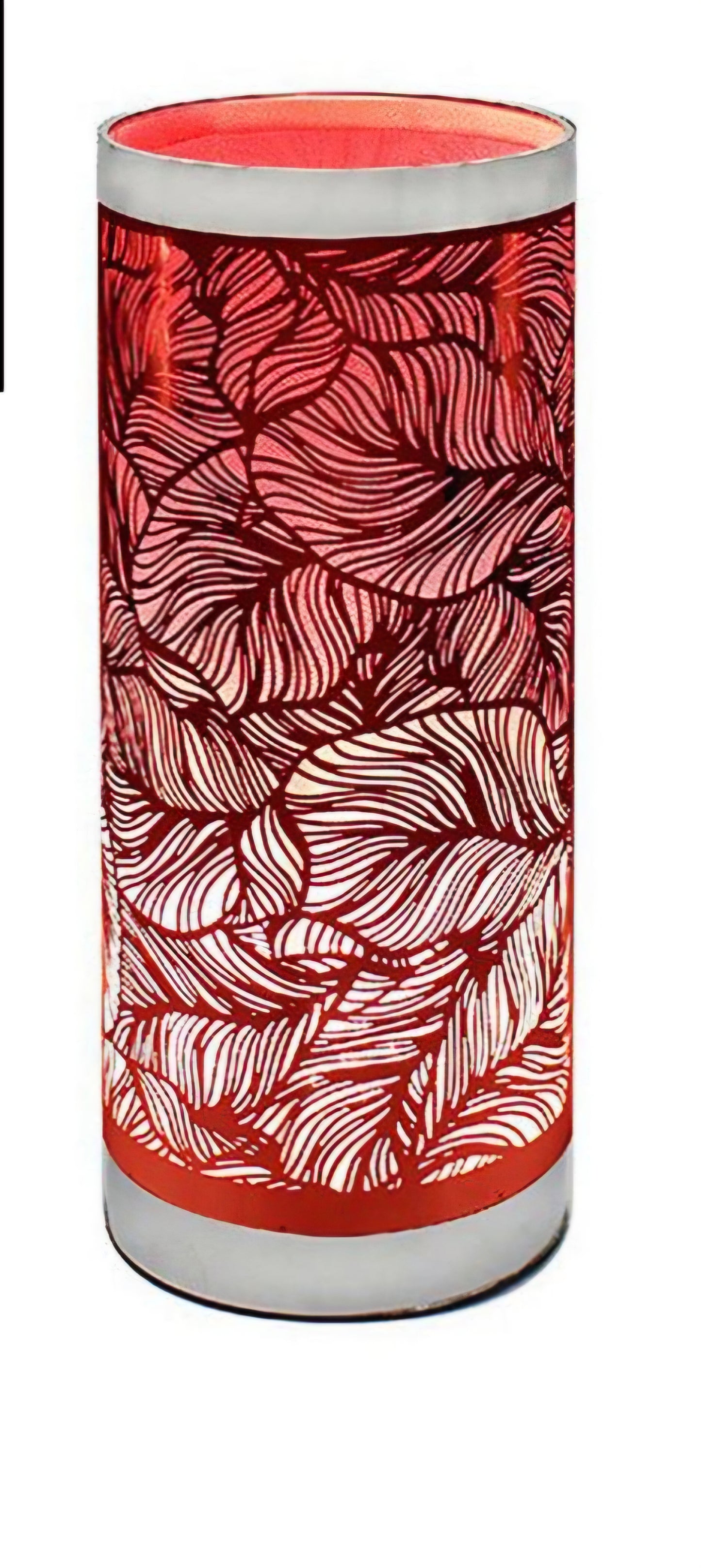 Artistic Pink leaf wax burner  aroma lamp - Durable metal design