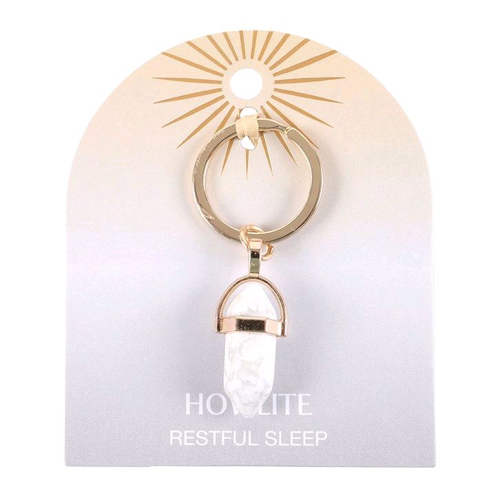 Crystal Stone on Gold colour Keyring