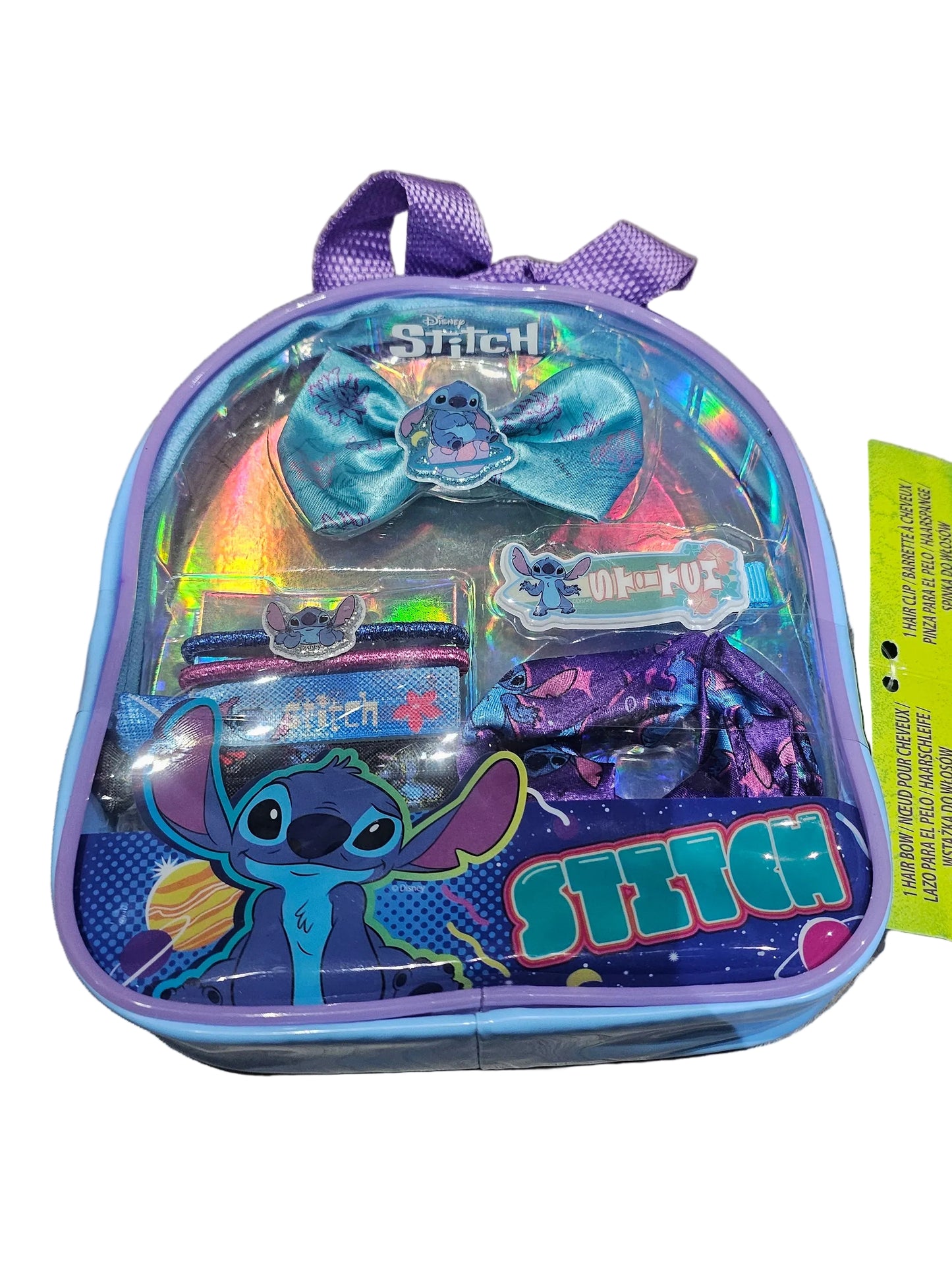 Disney Princess and Stitch themed hair accessory mini backpacks