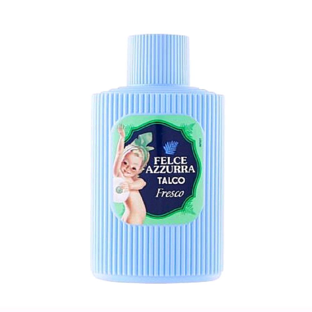 Felce Azzurra Fresh Talc Body Care - Talco Fresco for Skin Care Daily Scent Scented Smooth Fragrances Gentle Powder Natural Ingredients - Cosmetic