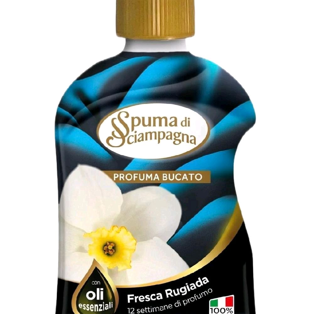 Spuma di Sciampagna Fresh Dew Laundry Perfume Booster 230ml with Essential Oils Fresca Rugiada Scented Fabric Softener