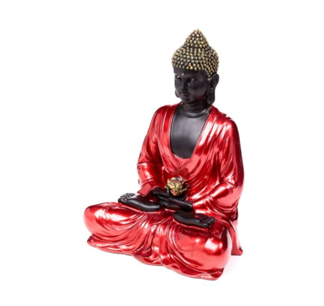 Red, Black & Gold Thai Buddha Contemplation