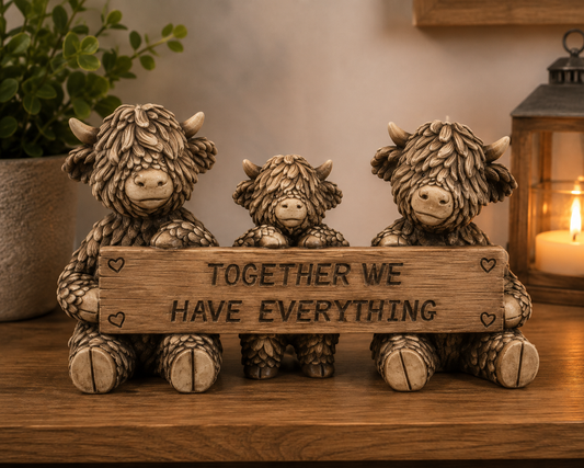 Hughie Highland Cow Deco & Plaque 2 varients