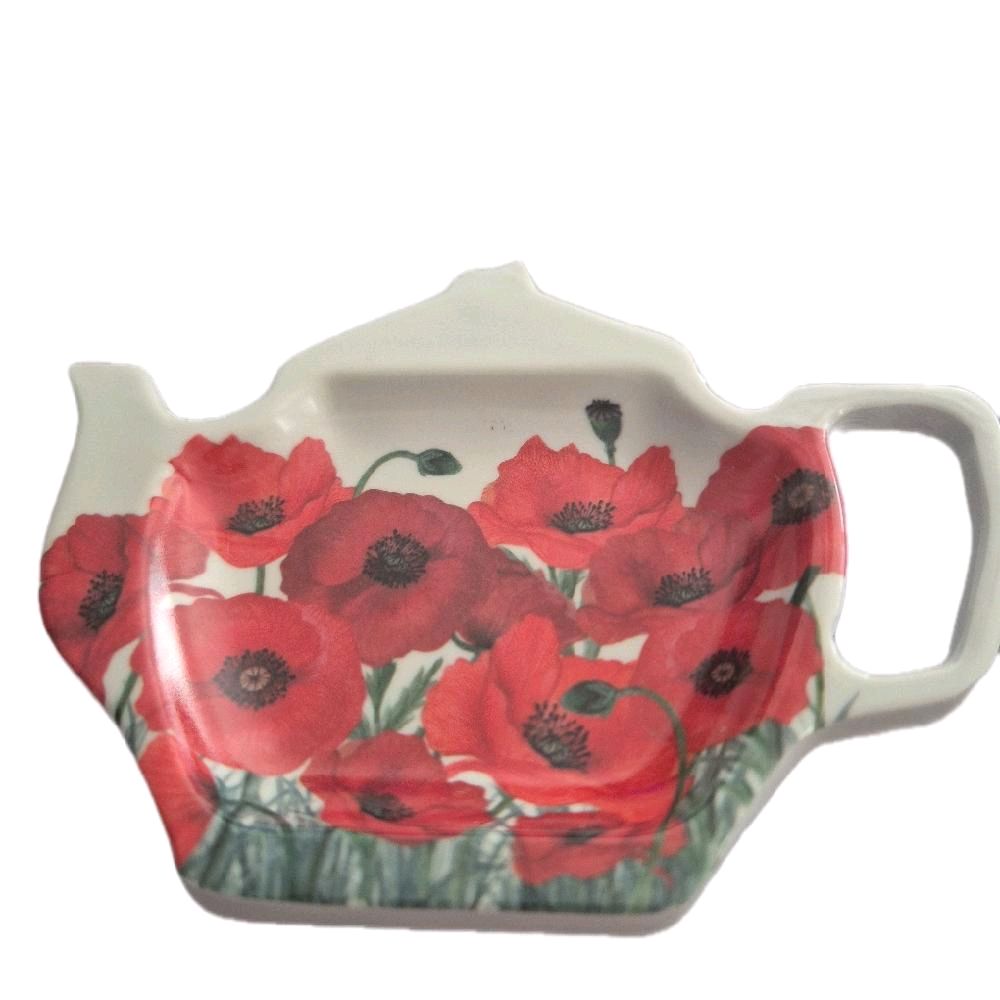 Poppy Design Melamine Teabag Holder Organiser for Stylish Tea Storage Lightweight